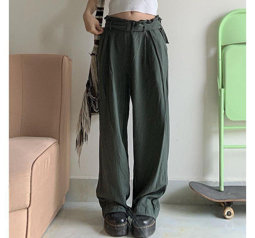 Low Waist Loose-Fit Wide-Leg Pants product image