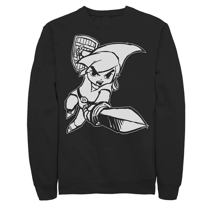 Mens Nintendo Legend Of Zelda Action Pose Sweatshirt Product Image