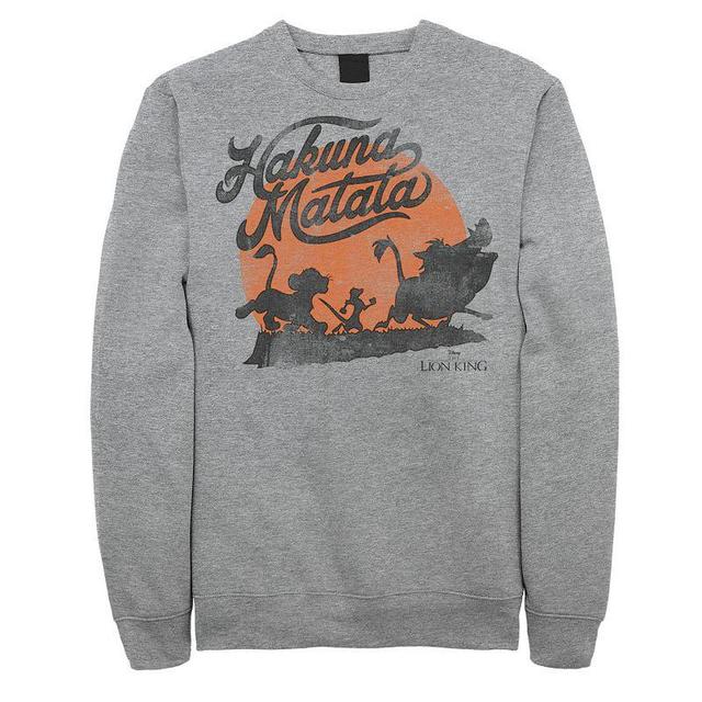 Disneys The Lion King Hakuna Matata Orange Sunset Vintage Mens Sweatshirt Athletic Grey Product Image