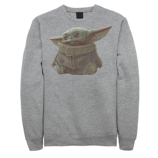 Mens Star Wars The Mandalorian The Child aka Baby Yoda Portrait Graphic Fleece Pullover Product Image