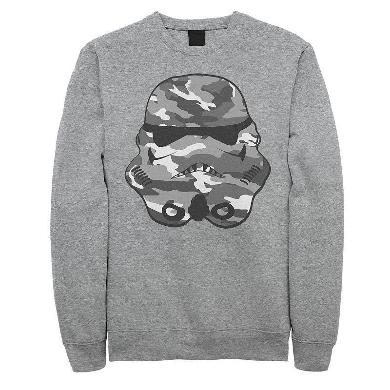 Mens Star Wars Camo Storm Trooper Sweatshirt Athletic Grey Product Image