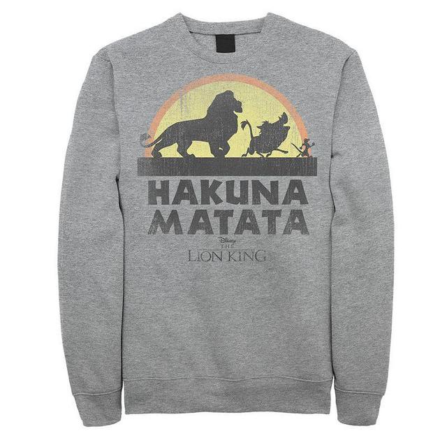 Disneys The Lion King Mens Classic Logo Silhouette Sweatshirt Athletic Grey Product Image