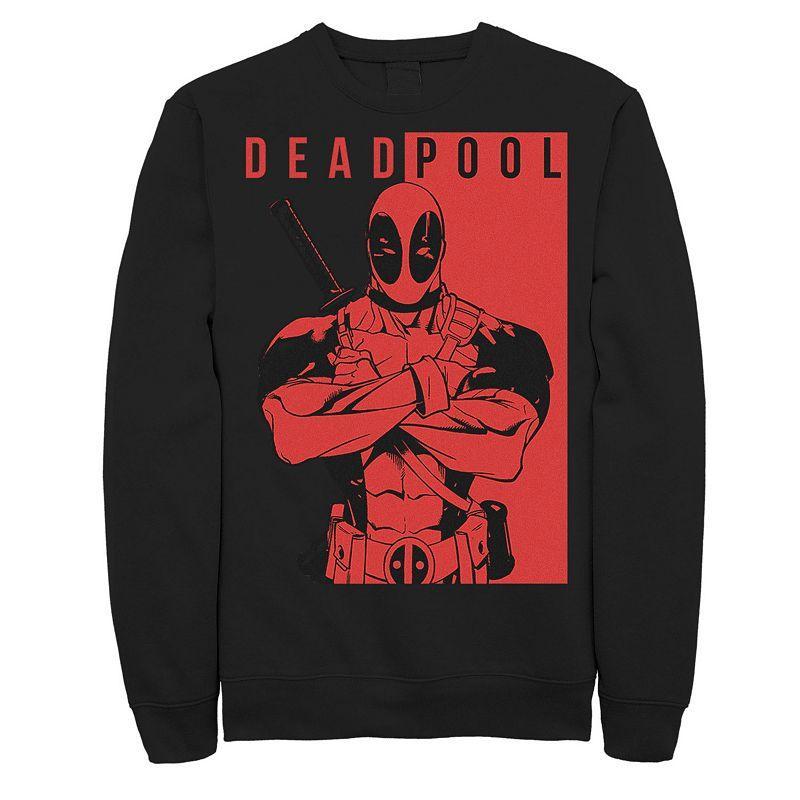 Mens Marvel Deadpool Two-Toned Sweatshirt Product Image