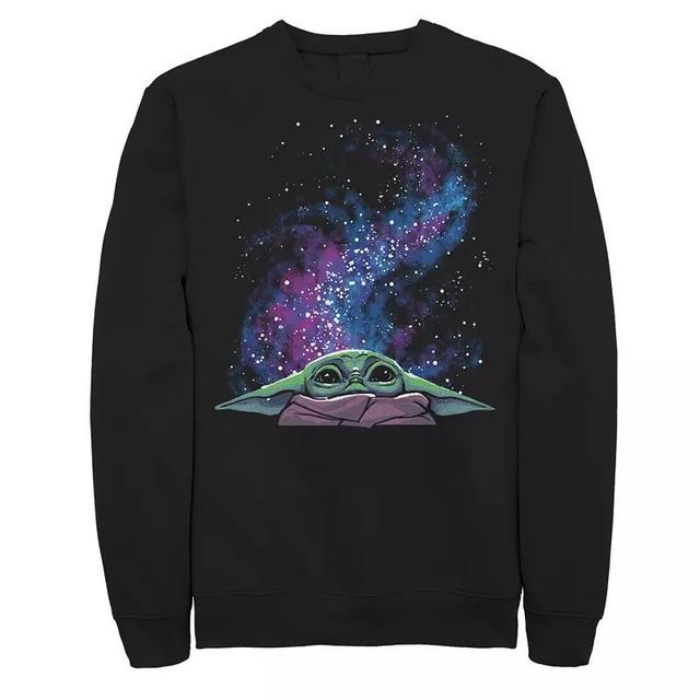 Mens Star Wars: The Mandalorian The Child Galaxy Big Face Sweatshirt Product Image