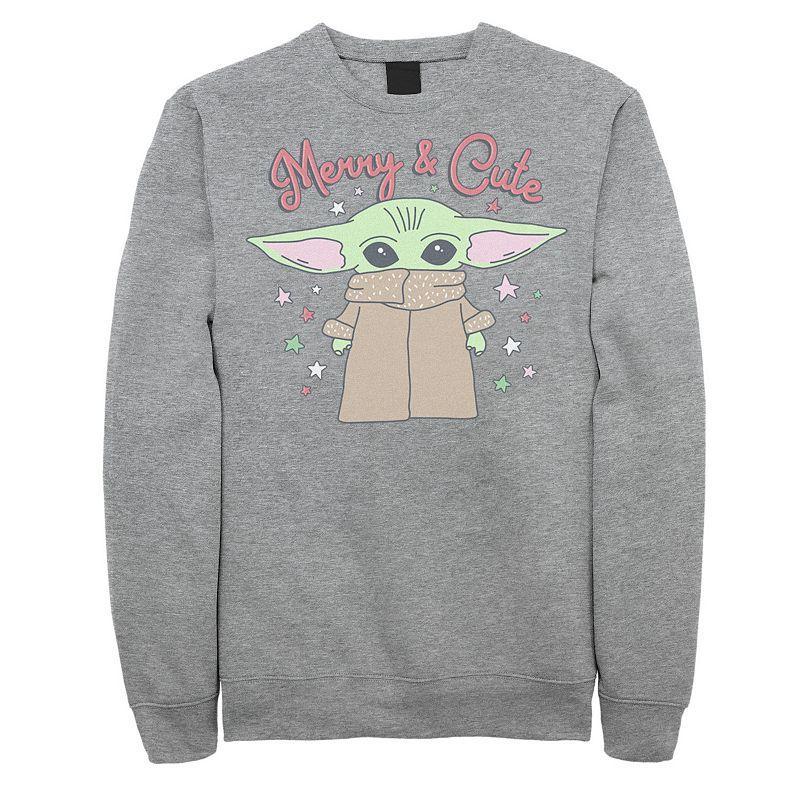 Mens Star Wars: The Mandalorian The Child Christmas Merry & Cute Sweatshirt Product Image