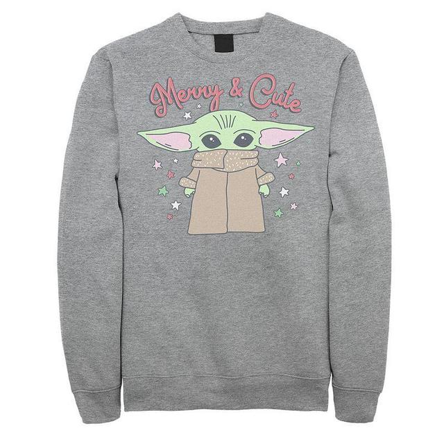 Mens Star Wars: The Mandalorian The Child Christmas Merry & Cute Sweatshirt Product Image