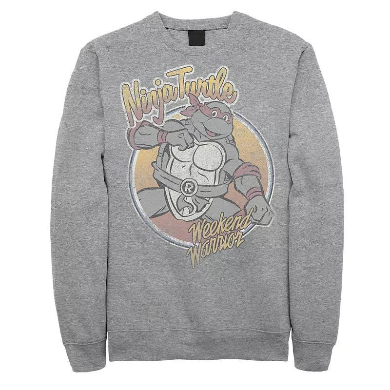 Big & Tall Nickelodeon Teenage Mutant Ninja Turtles Weekend Warrior Raphael Fleece Sweatshirt, Mens Athletic Grey Product Image