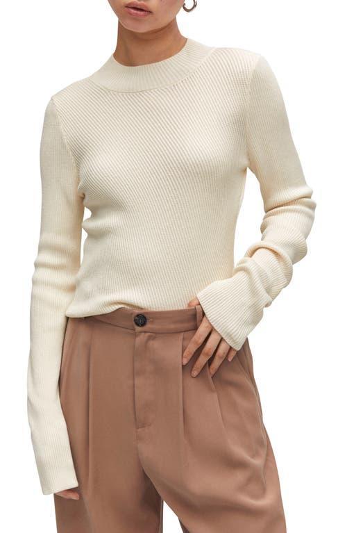 MANGO Mock Neck Rib Sweater Product Image