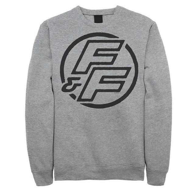 Mens Fast & Furious Bold Line Hollow Logo Fleece Sweatshirt Athletic Grey Product Image