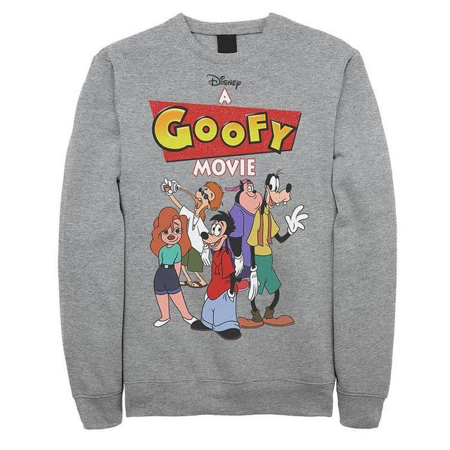 Disneys A Goofy Movie Mens Group Shot Logo Sweatshirt Athletic Grey Product Image