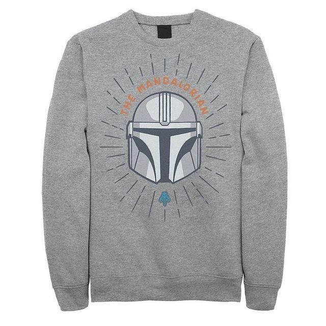 Mens Star Wars The Mandalorian Helmet Cartoon Sweatshirt Product Image