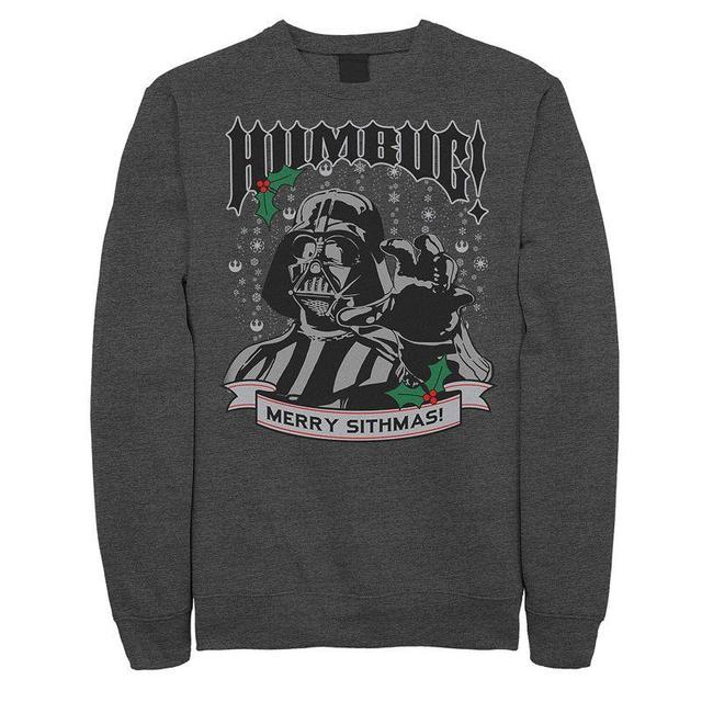 Mens Star Wars Darth Vader Humbug Merry Sithmas Tee Grey Heather Product Image