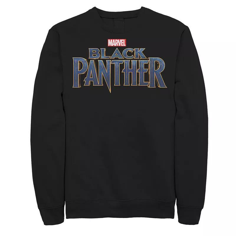 Mens Marvel Black Panther Movie Title Logo Sweatshirt Product Image