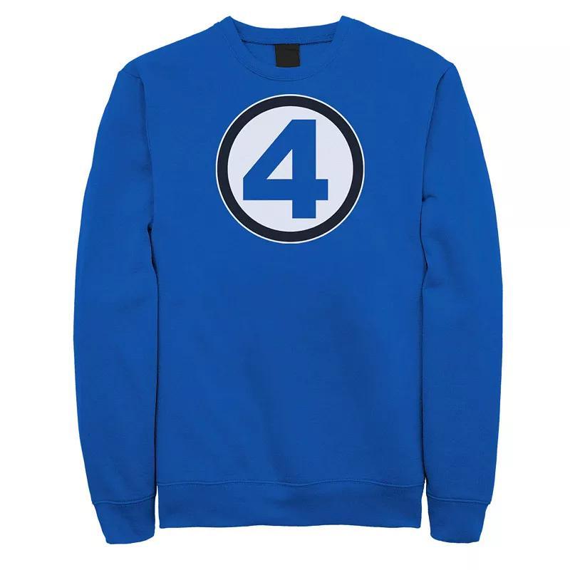 Mens Marvel Fantastic Four Bold Center Chest Logo Sweatshirt Med Blue Product Image