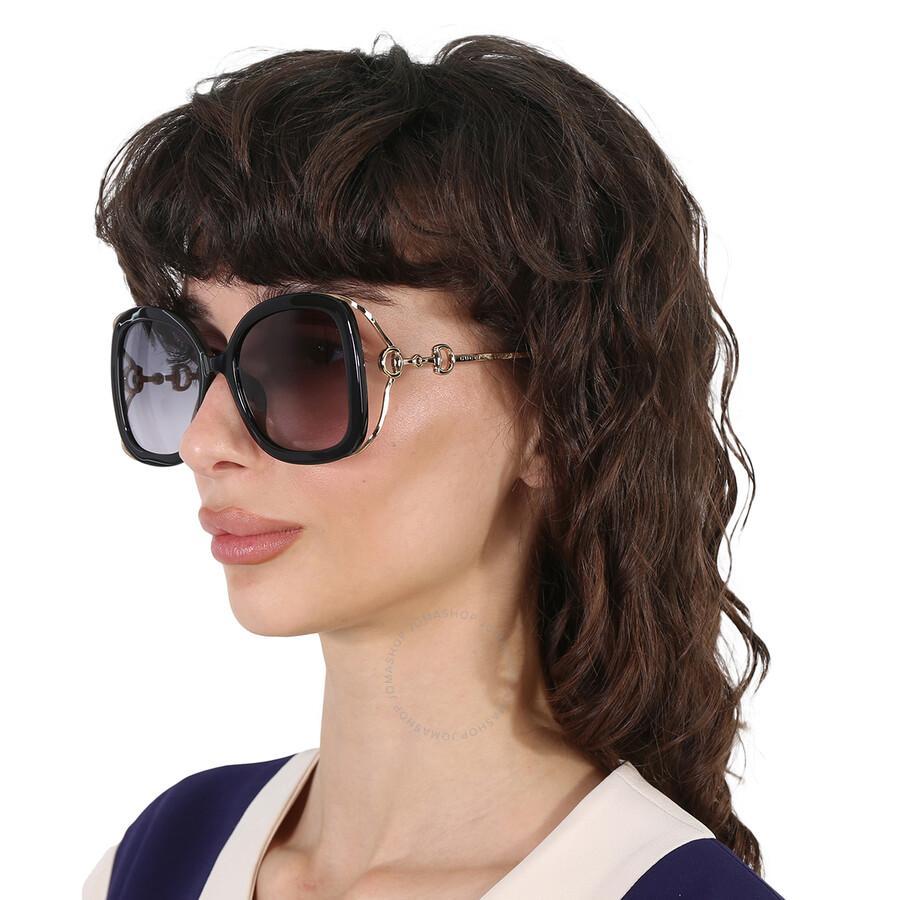 Grey Butterfly Ladies Sunglasses Gg1021s 002 56 Product Image