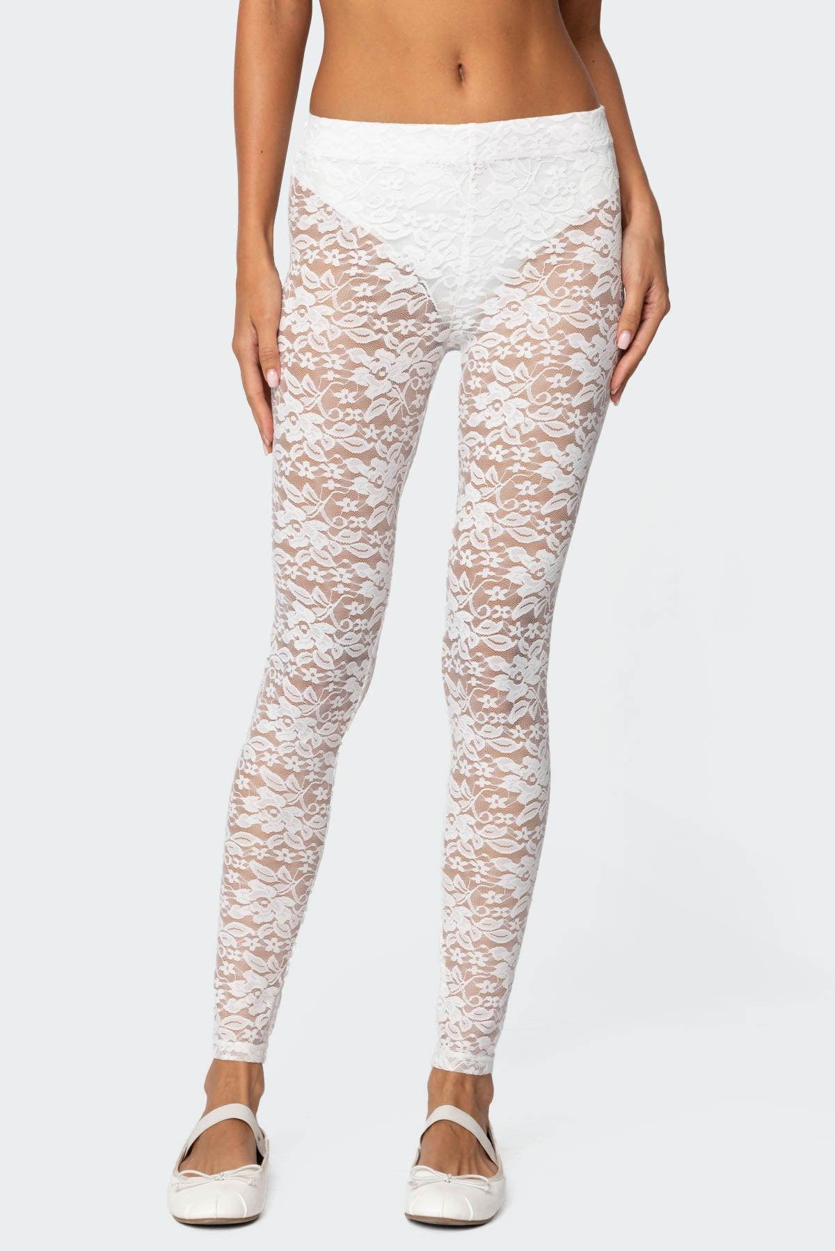 Sheer Lace Leggings Product Image