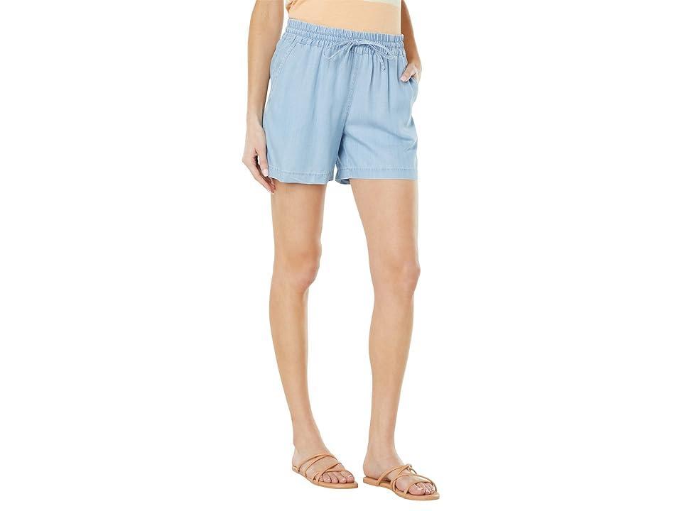 Tommy Bahama Chambray All Day High-Rise Easy Shorts (Light Storm Wash) Women's Shorts Product Image