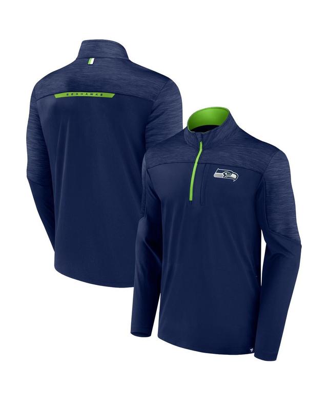 Mens Fanatics College Navy Seattle Seahawks Defender Half-Zip Top Product Image