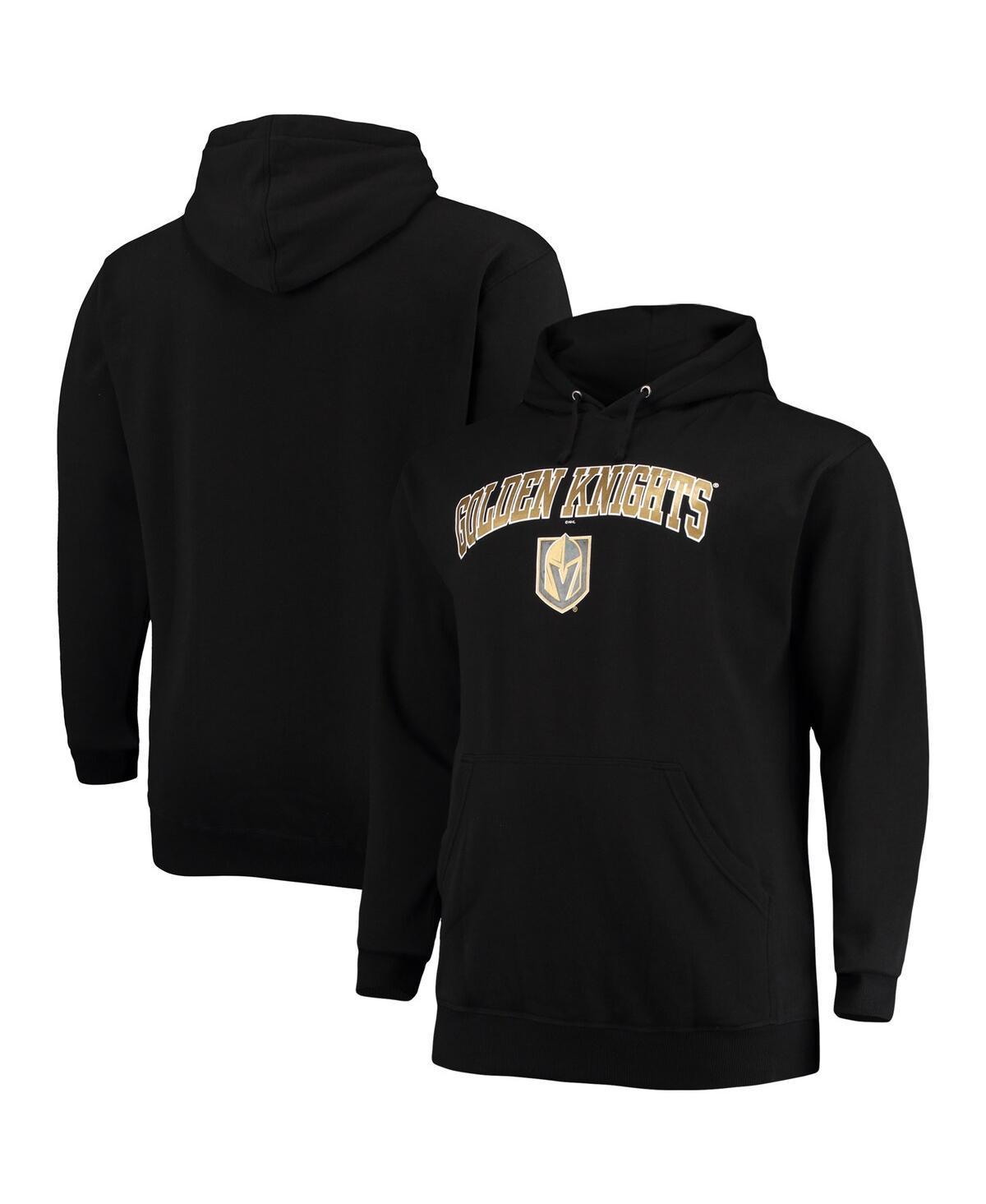 Mens Black Vegas Golden Knights Big & Tall Fleece Pullover Hoodie Product Image