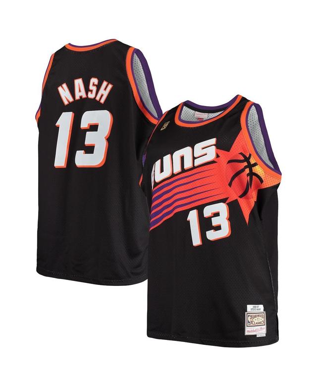 Mens Mitchell & Ness Steve Nash Black Phoenix Suns Big & Tall Hardwood Classics Jersey Product Image