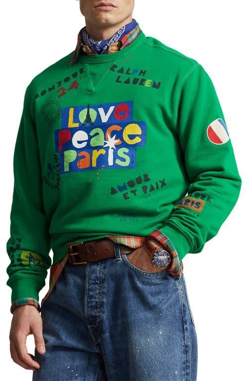 Polo Ralph Lauren Love Peace Paris Sweatshirt Men's Sweatshirt Product Image