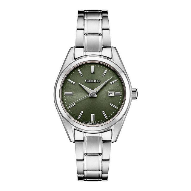 Seiko Womens Essentials Stainless Steel Quartz Green Dial Watch - SUR533 Silver Product Image