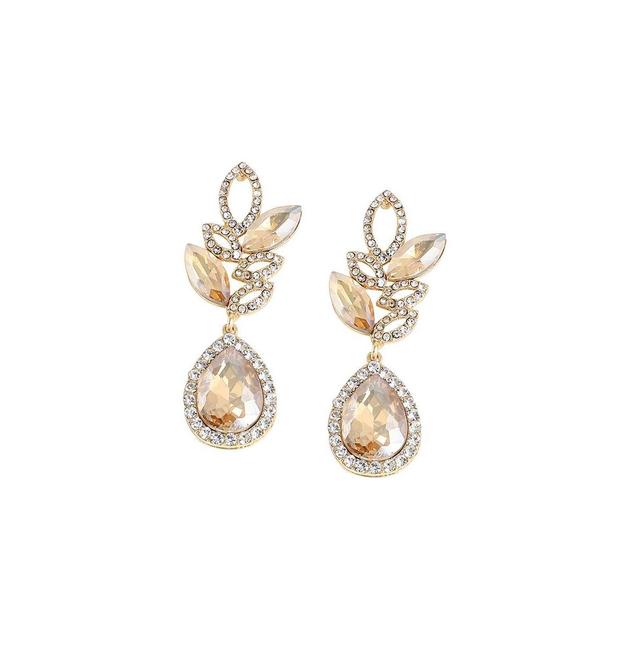 Sohi Womens Gold Dazzling Drop Earrings Product Image