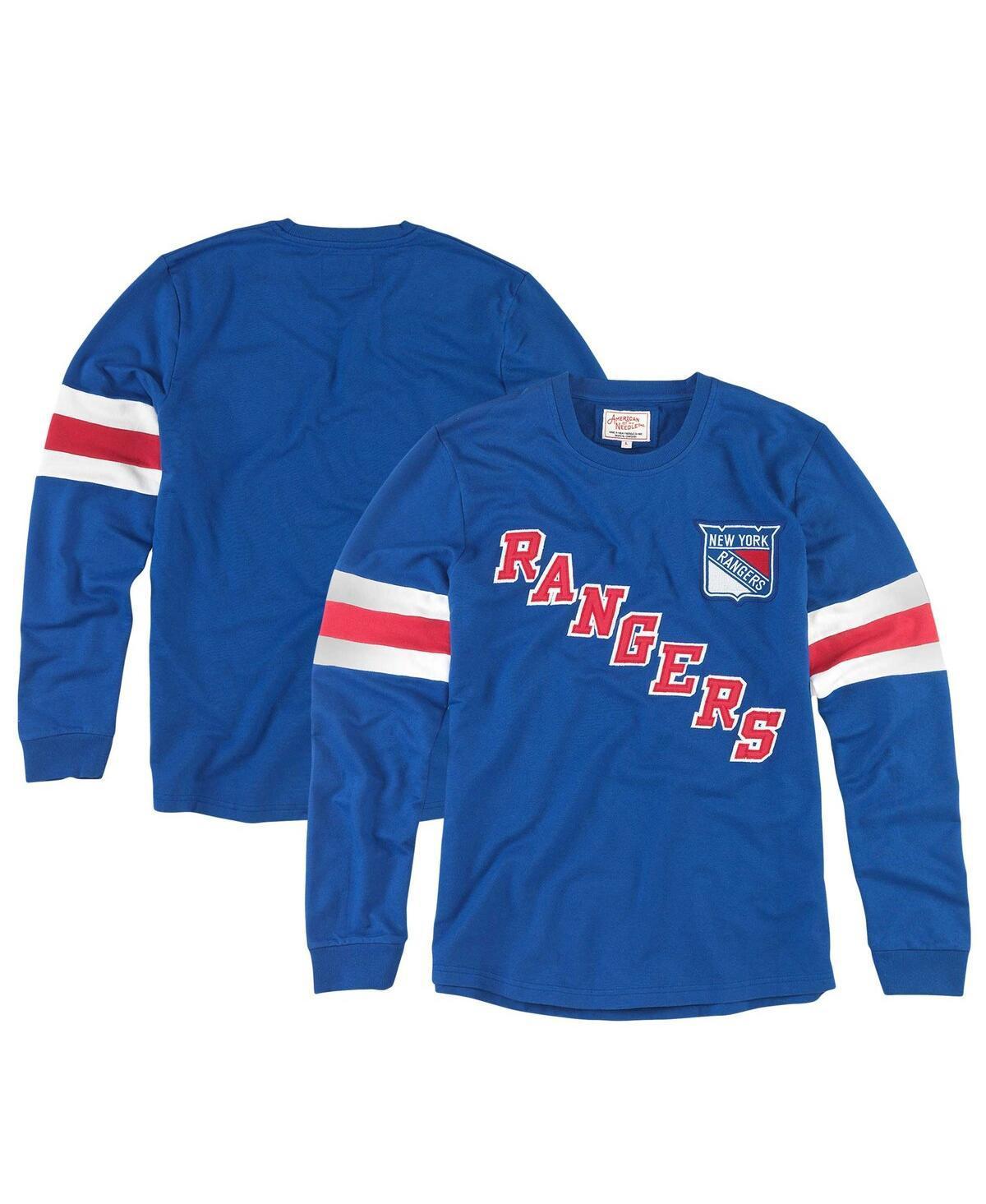 American Needle Mens Blue New York Rangers Sudbury Long Sleeve T-Shirt Product Image