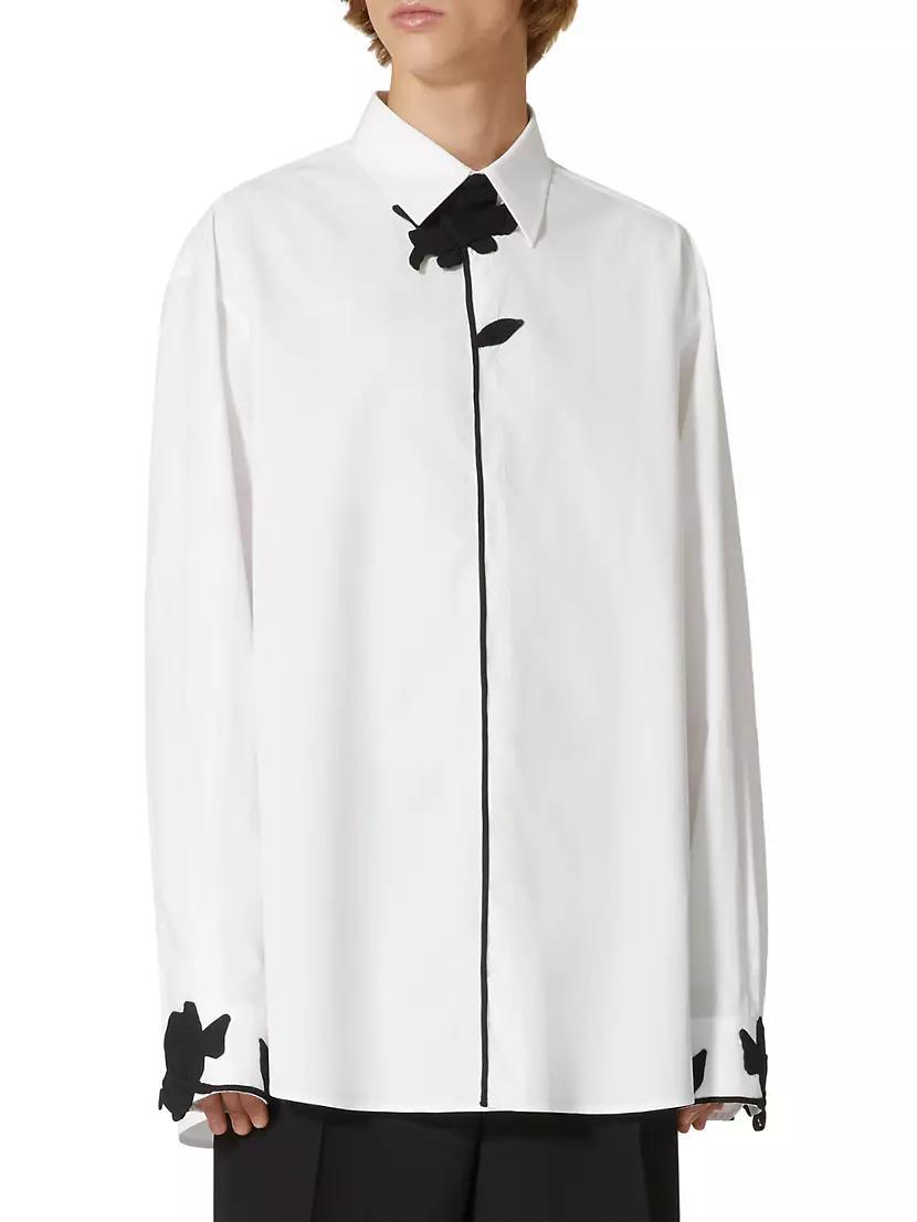 Long-Sleeved Cotton Poplin Shirt Product Image