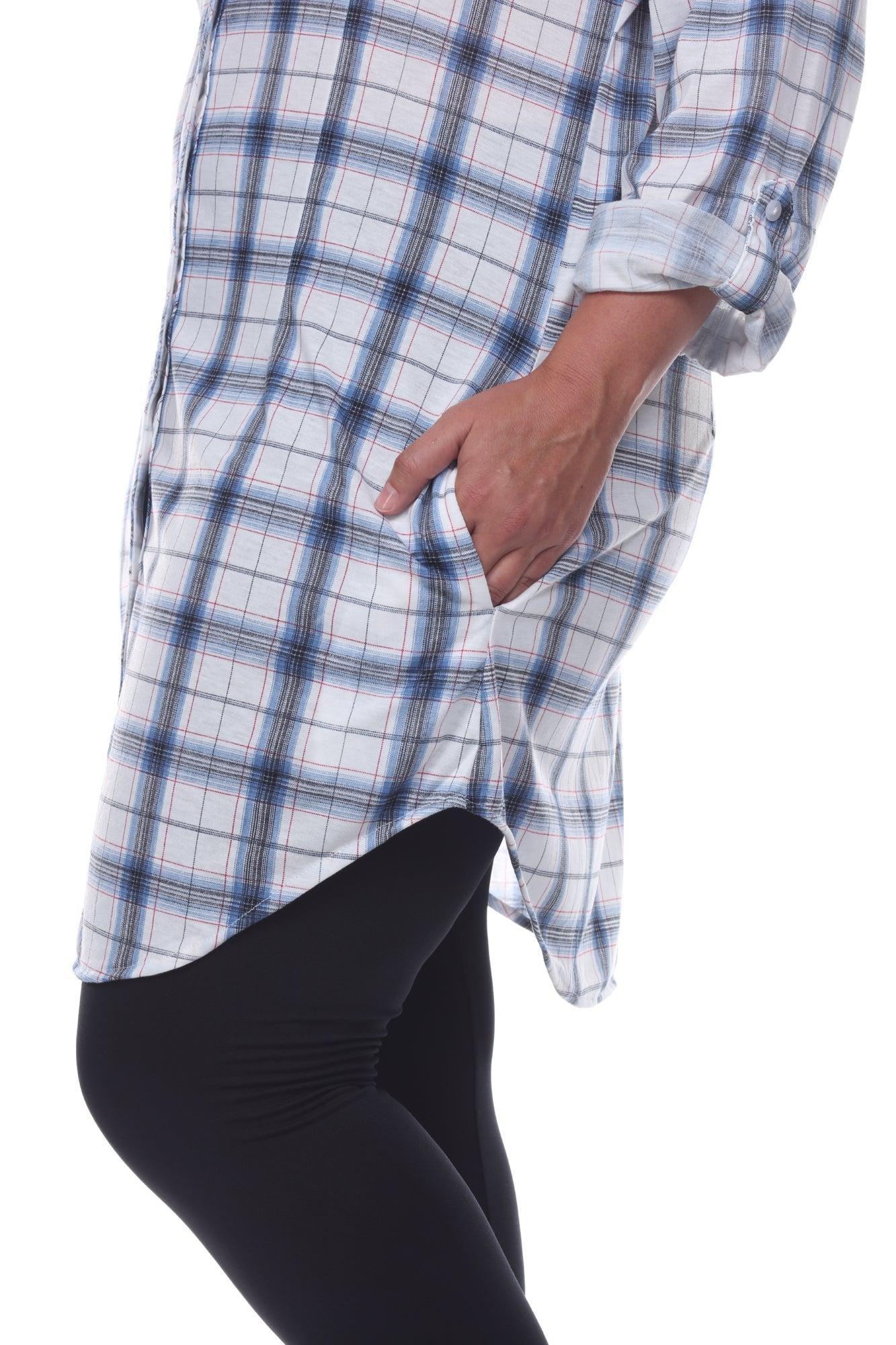 Piper Stretchy Plaid Tunic - Plus Product Image