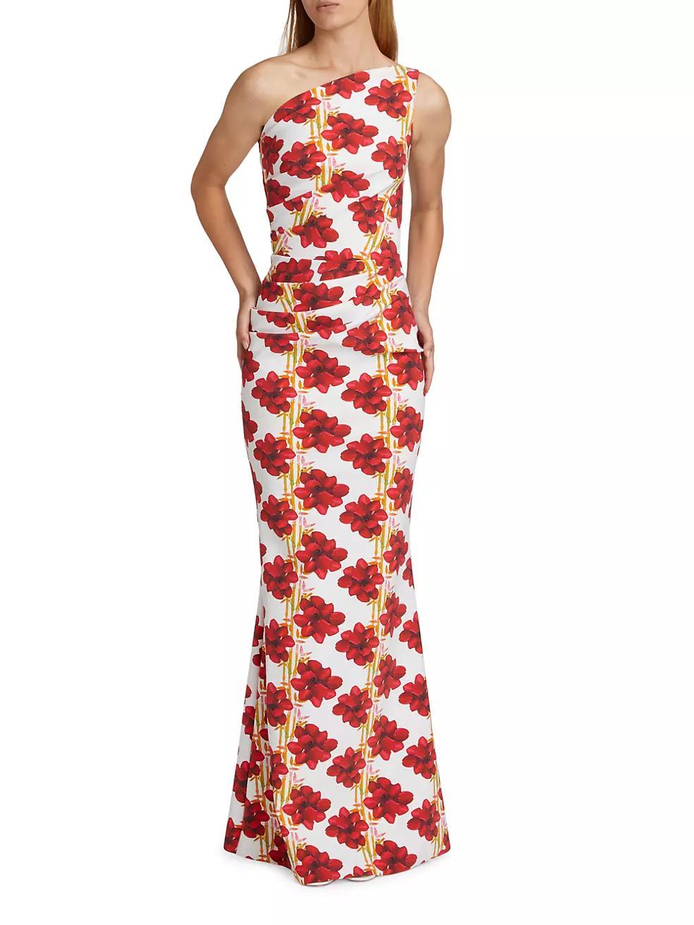 Angelina Floral One-Shoulder Mermaid Gown Product Image