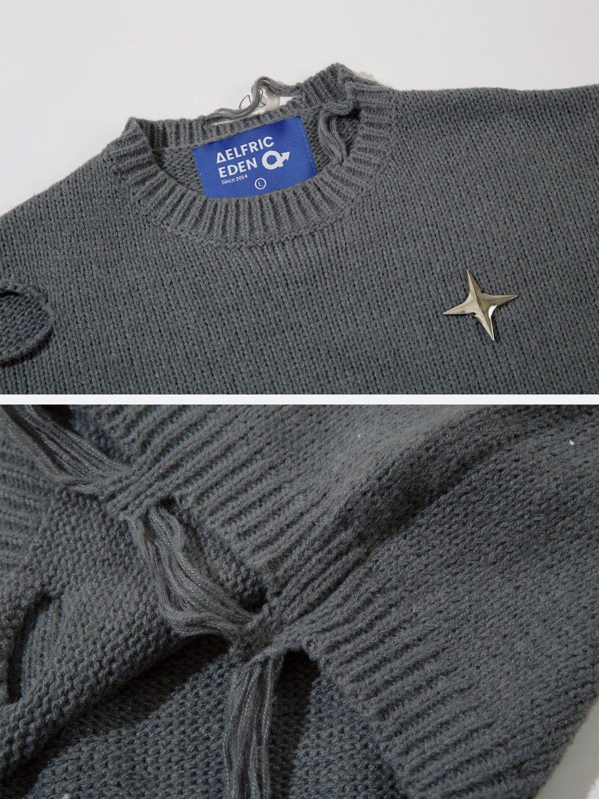 Aelfric Eden Distressed Star Sweater Product Image