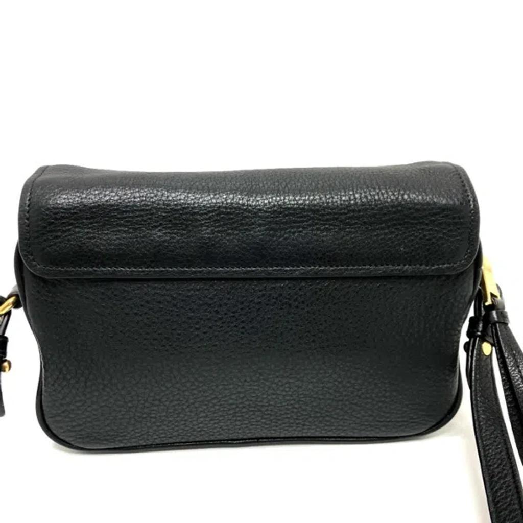 Saffiano Black Leather Shoulder Bag () Product Image