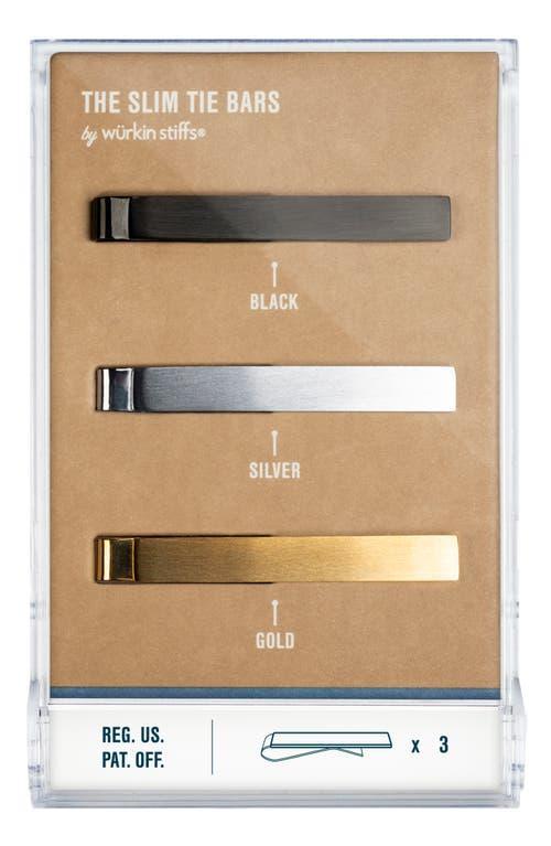 Wrkin Stiffs Set of 3 Slim Tie Bars Product Image