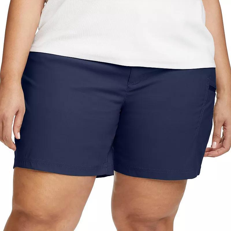 Plus Size Eddie Bauer Rainier Shorts, Womens Medium Blue Product Image