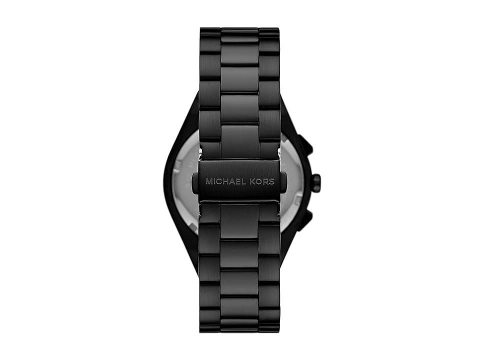 Mens Lennox Black Stainless Steel Chronograph Bracelet Watch Product Image