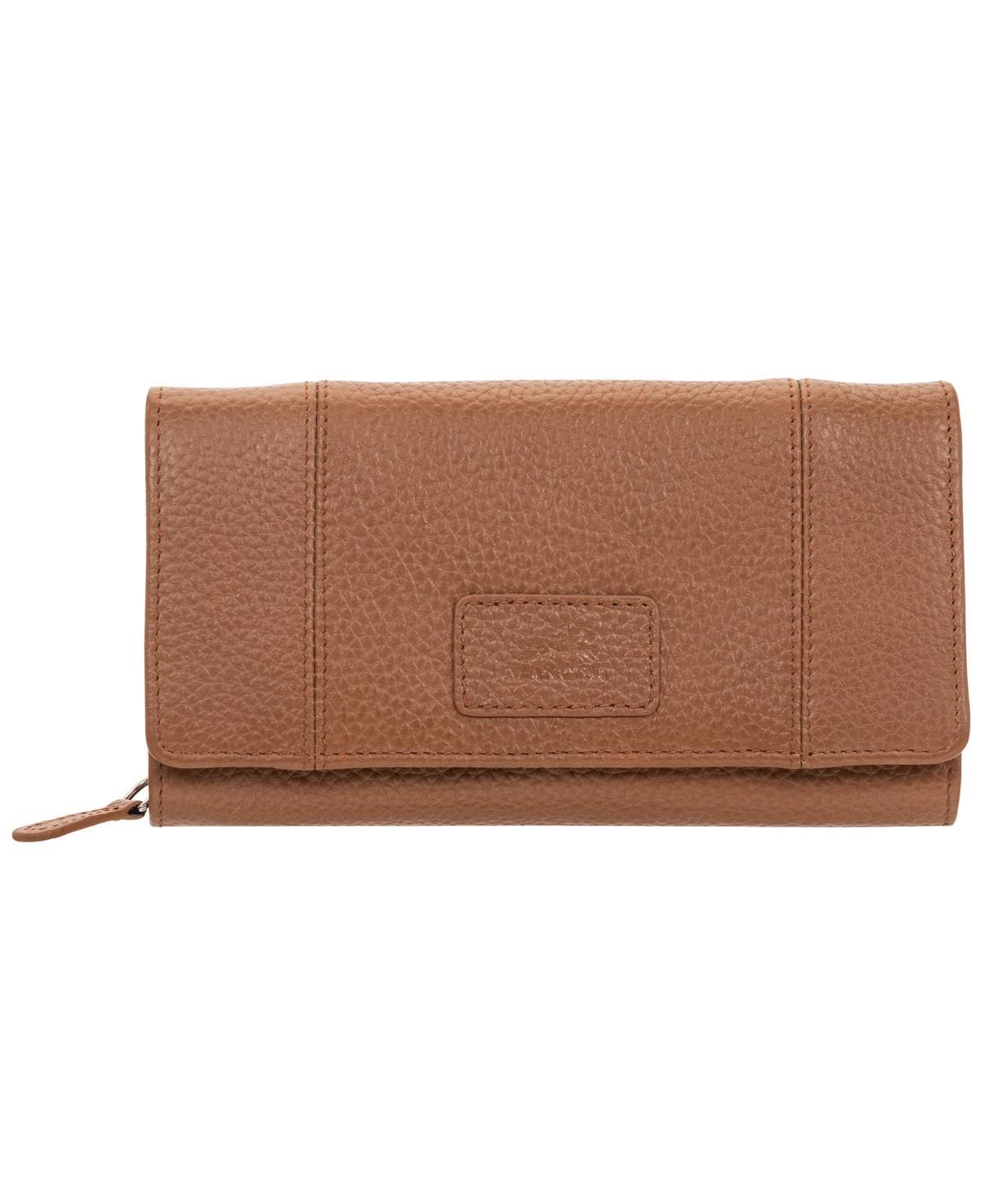 Mancini Womens Pebbled Collection Rfid Secure Mini Clutch Wallet Product Image