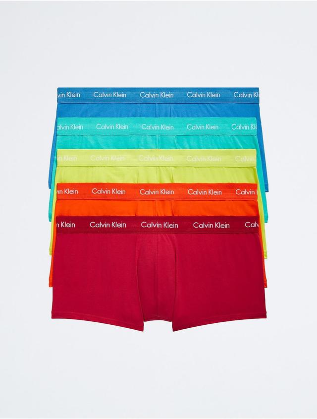 Calvin Klein Mens Pride Cotton Stretch 5-Pack Low Rise Trunk - Multi - 3XL Product Image