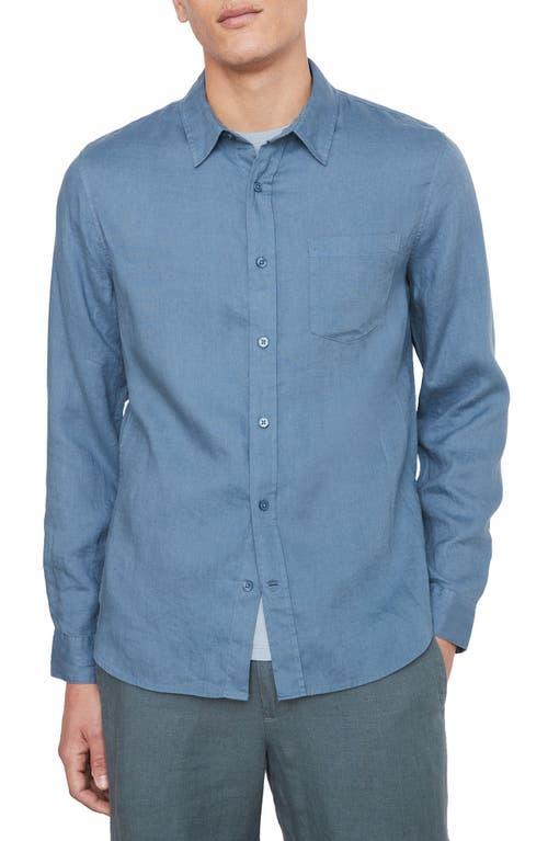 Vince Solid Linen Button Down Shirt Product Image