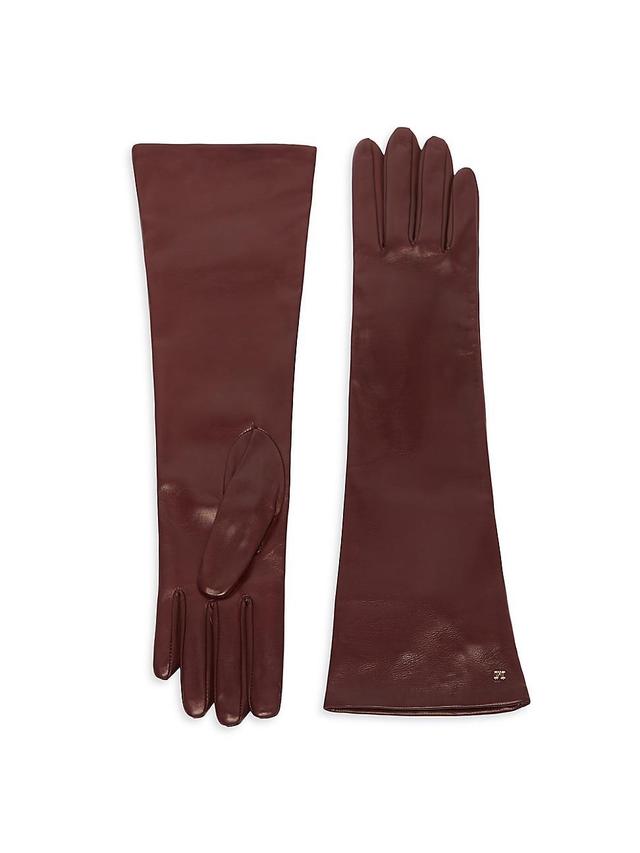 Womens Afidee Leather Elbow Gloves Product Image