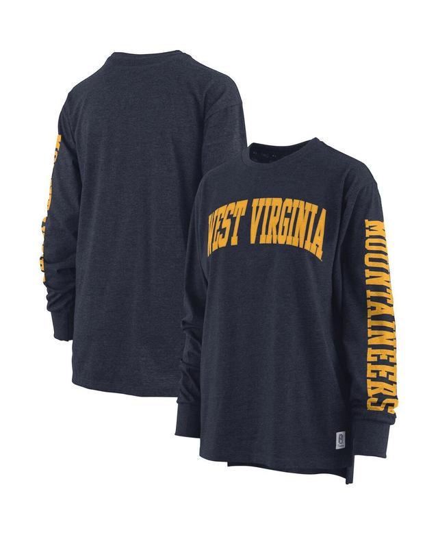 Womens Pressbox Heathered Black Purdue Boilermakers Two-Hit Canyon Long Sleeve T-shirt Product Image