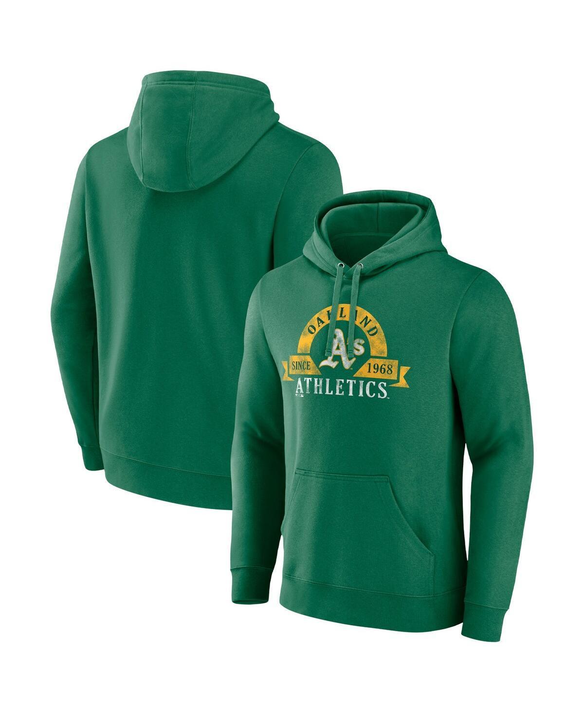 Mens Majestic Kelly Oakland Athletics Utility Pullover Hoodie Product Image