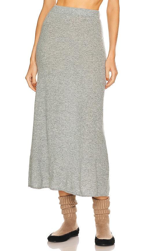 Helsa Einer Cashmere Midi Skirt Grey. (also in XS, S, M, L, XXS). Product Image