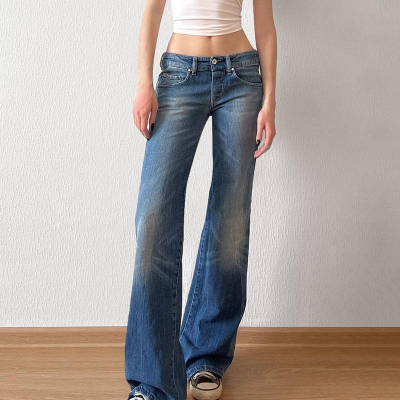 High Rise Washed Flared Jeans product image