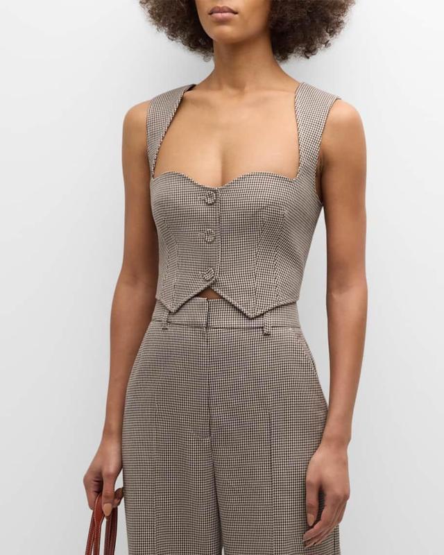 Barcroft Houndstooth Cropped Vest Product Image