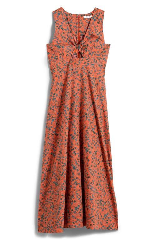 Madewell Floral Twist Front Poplin Midi Dress product image