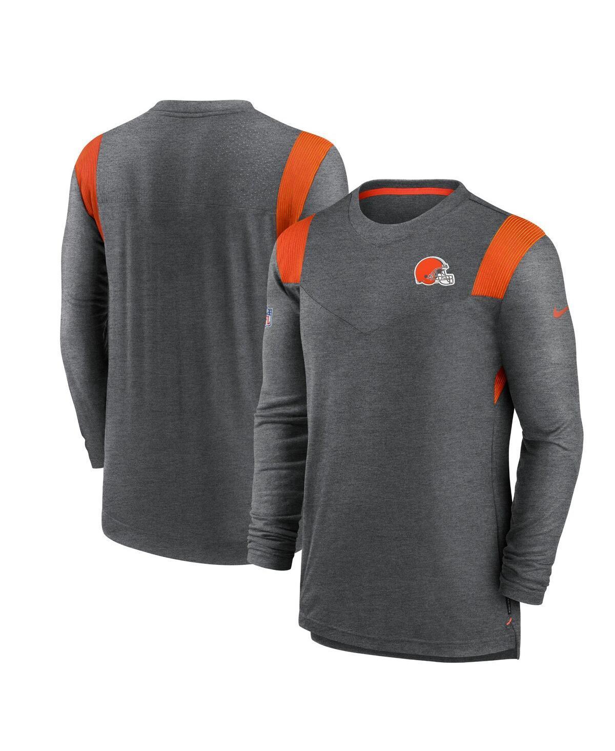 Mens Nike Charcoal Cleveland Browns Sideline Tonal Logo Performance Player Long Sleeve T-Shirt Product Image