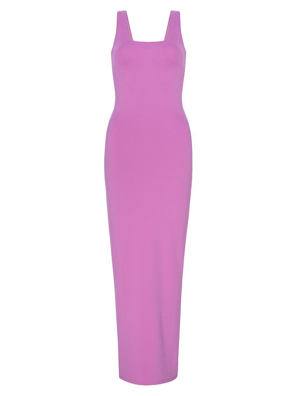 Womens Scuba Modern Tank Maxi Dress | Lollipop, 008 Size Large | Good American by Khlo Kardashian Product Image