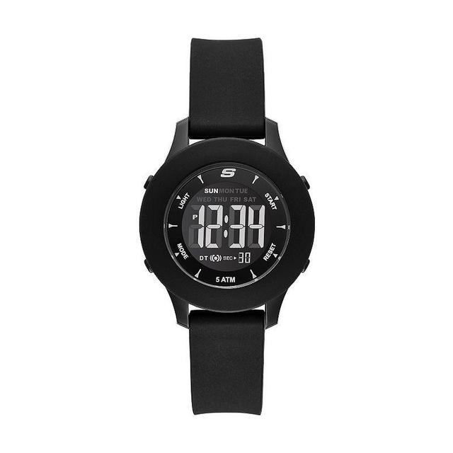 Skechers Womens Rosencrans Black Silicone Digital Watch Product Image