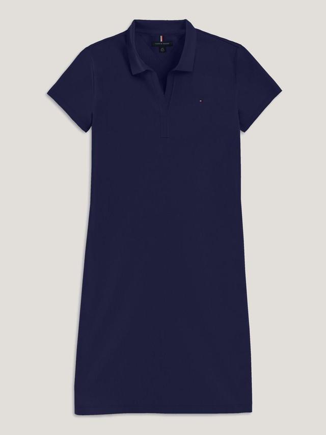 Tommy Hilfiger Women's Slim Fit Solid Polo Dress Product Image